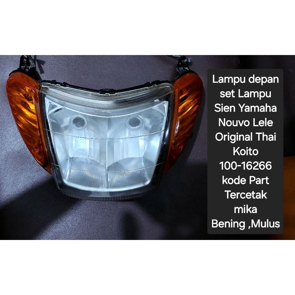 Lampu depan set Lampu Sien Yamaha Nouvo Lele Original Copotan UnitThai Koito 100-16266
kode Part Ter