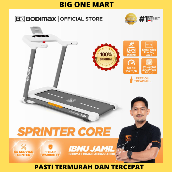Bodimax SPRINTER CORE Treadmill 15km/jam Auto Incline 20 Level Bluetooth 140kg