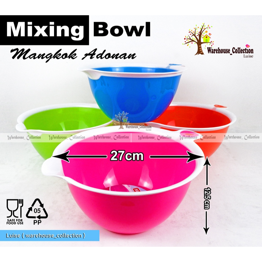 MIXING BOWL PLASTIK NAGATAA// WASKOM ADONAN PENGOCOK TELUR// MANGKOK ADONAN KUE BPA FREE