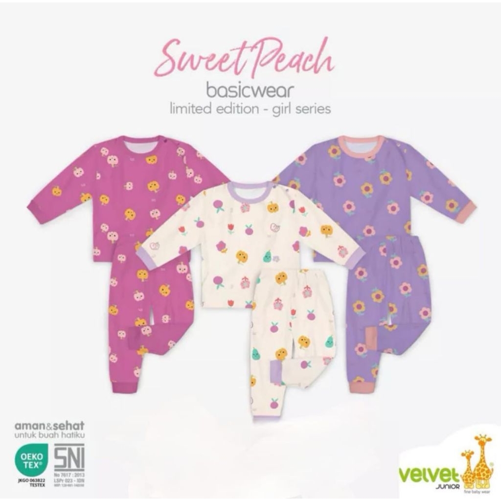VELVET SETELAN PIYAMA PANJANG GIRLS EDITION | BAJU TIDUR ANAK PEREMPUAN