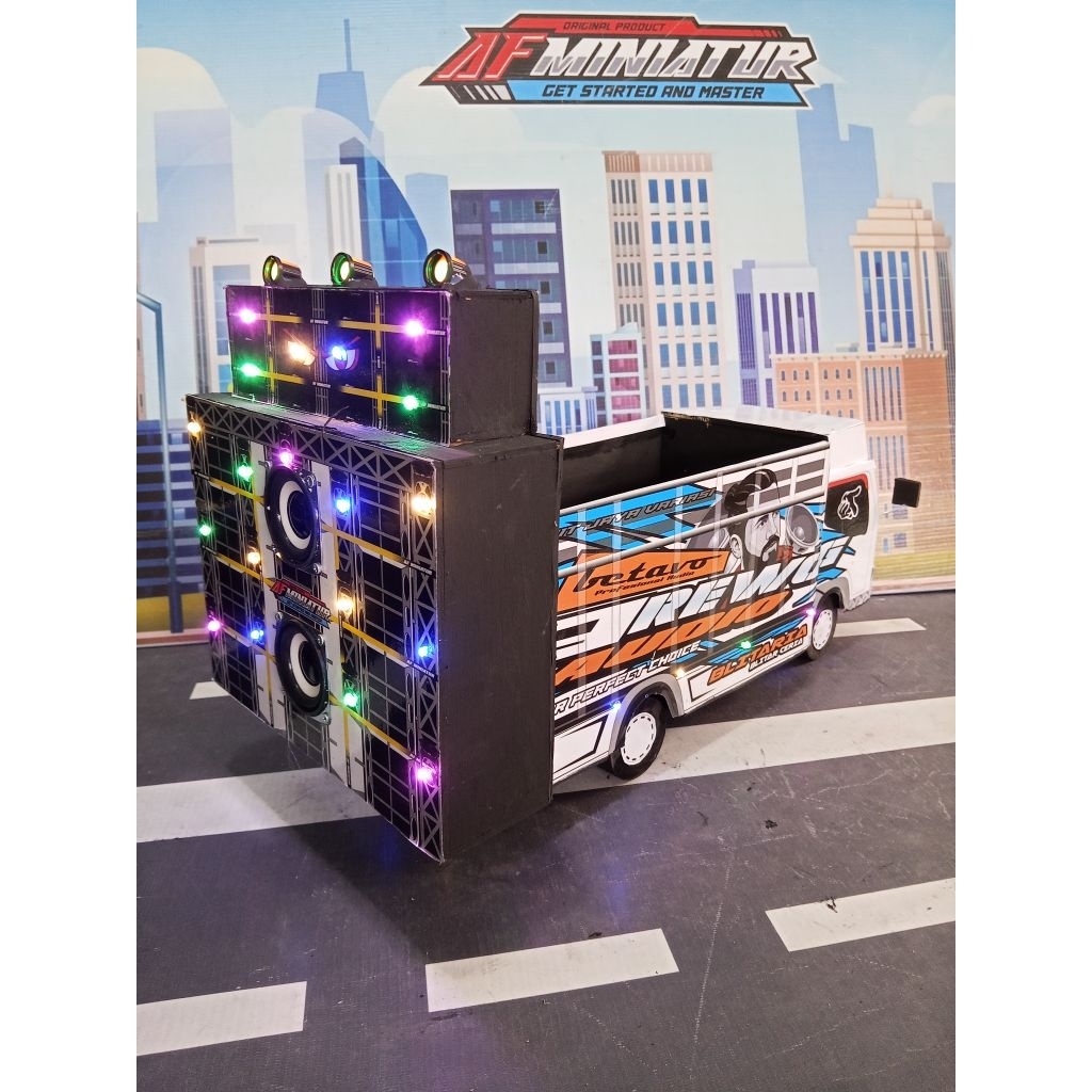 miniatur truk sound horeg / miniatur truk sound system / miniatur truk oleng