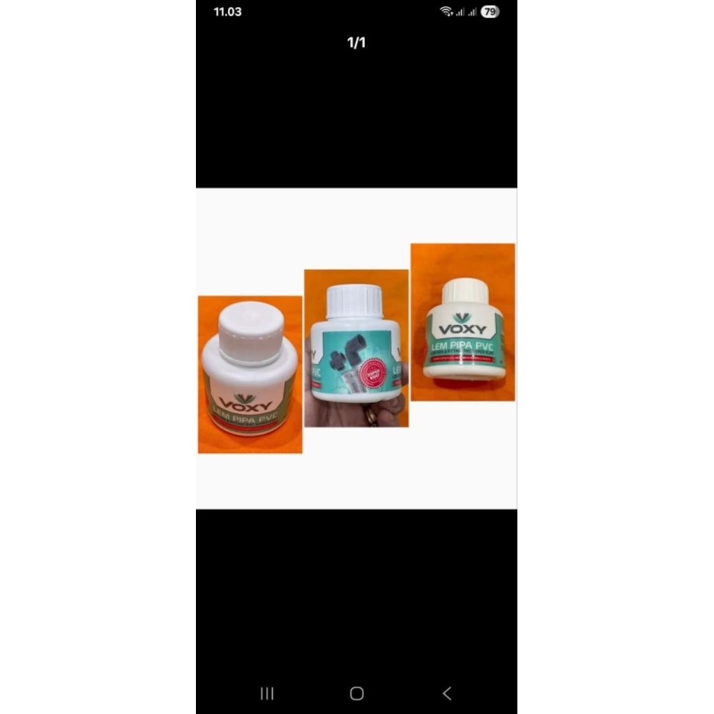 harga 1 botol lem pipa pvc voxy 100gram lem pipa botol