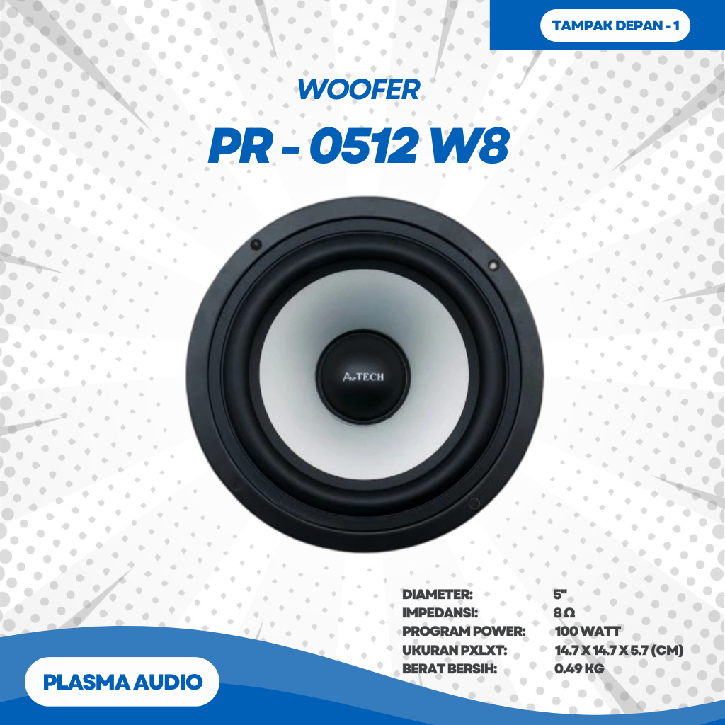 AUDAX - Speaker AUDAX 5" / 5 inch ProTech PR 0512 W8 Woofer Bass Low