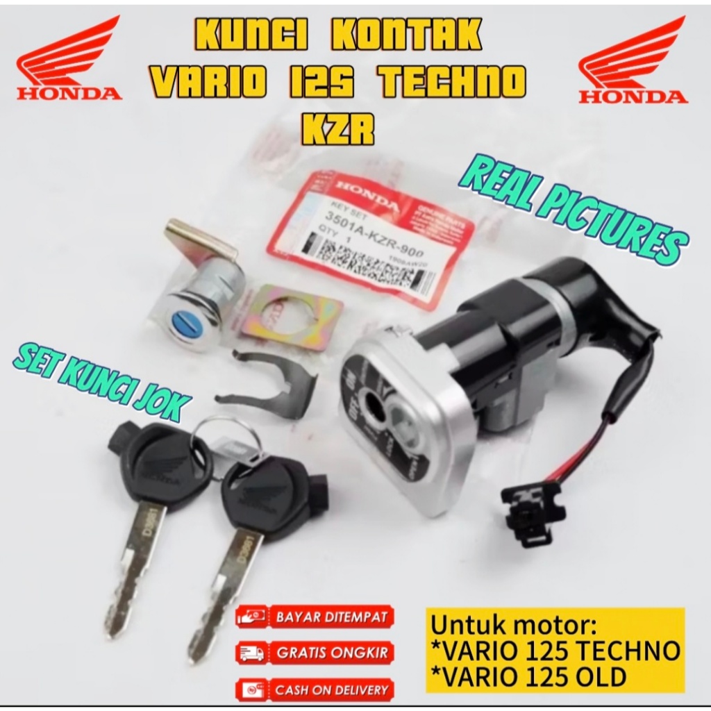 Kunci Kontak Vario 125 FI  kontak vario 125 old kunci kontak vario 125 Techno  KZR Part sepeda motor