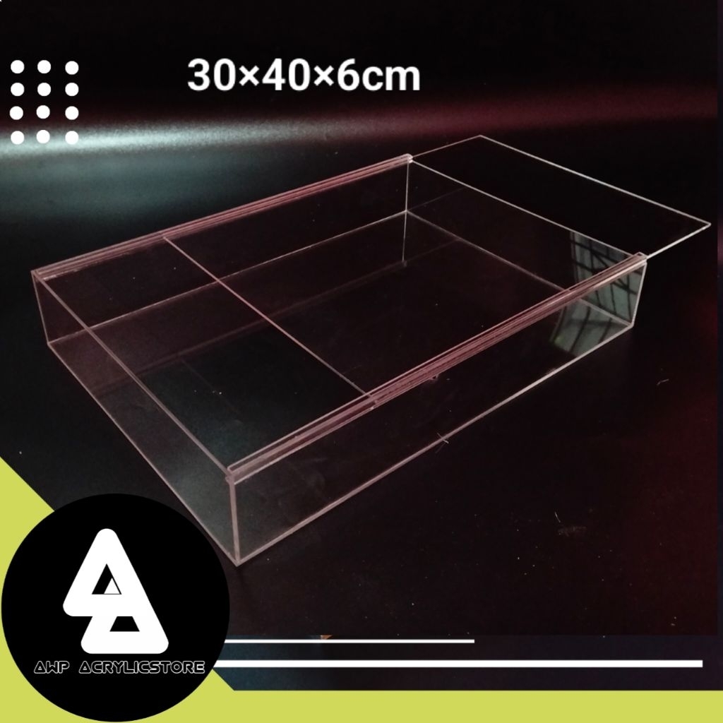 Akrilik box sliding 30x40 untuk frame bingkai mahar / box mahar akrilik murah