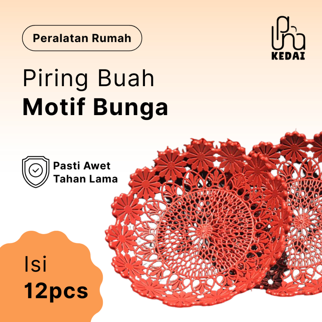 Piring rotan plastik Piring rotan anyaman Piring rotan anyaman 12 pcs piring rotan plastik tebal