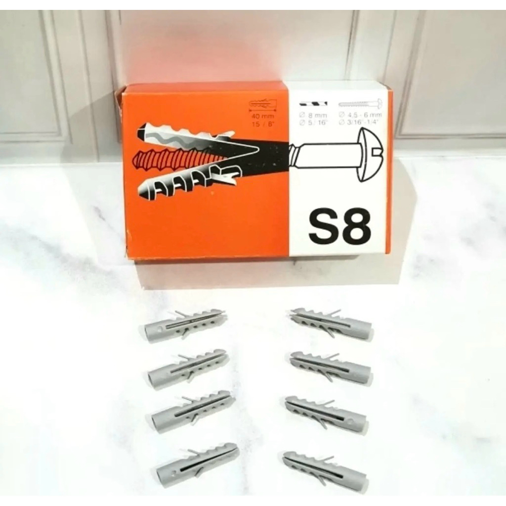 Piser viser penahan sekrup S6 / s8 pengunci sekrup tembok