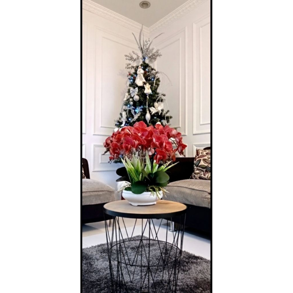 ANGGREK LATEKS SET POT KERAMIK