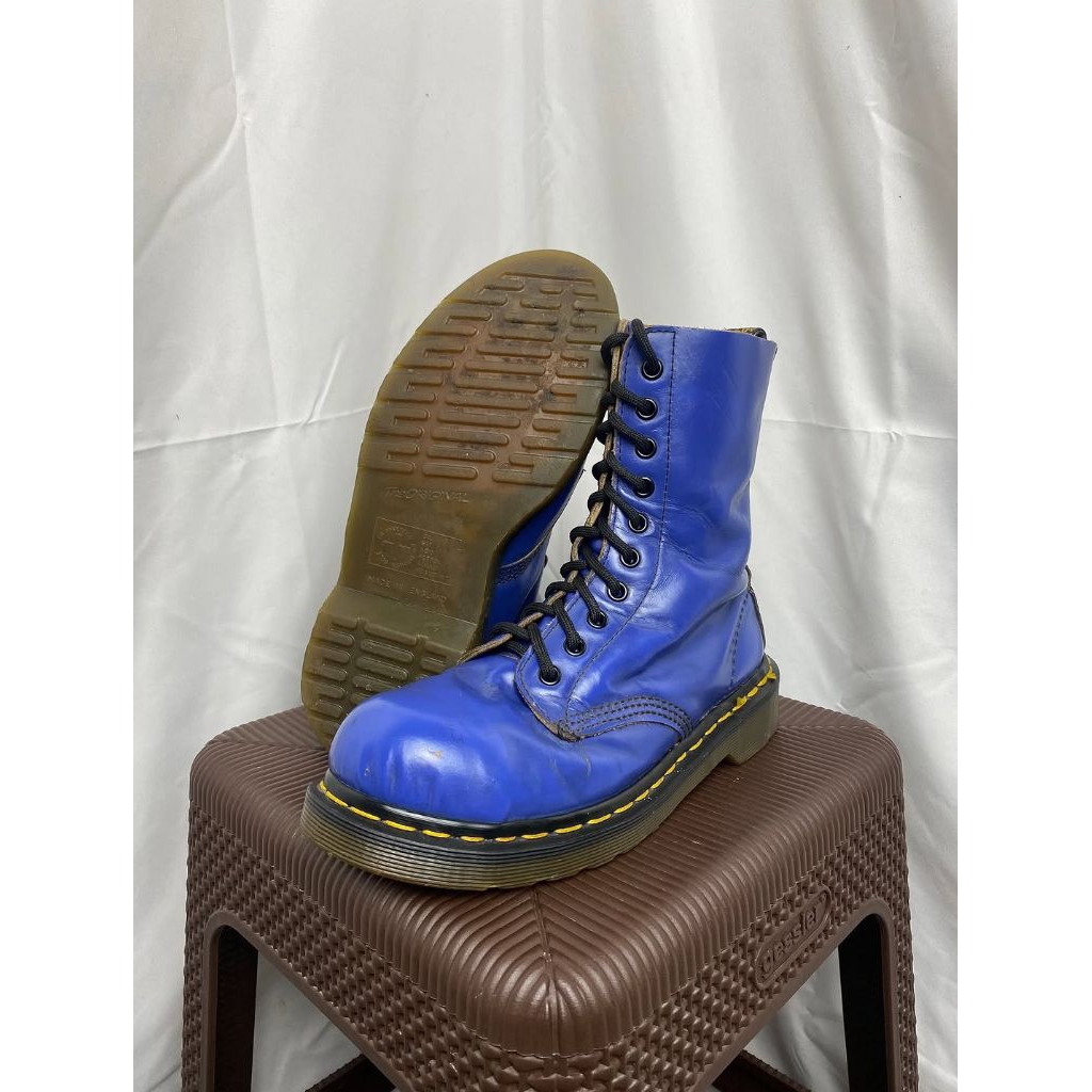 dr martens 1919 size 4uk 37-38eur electric blue steel toe mie 10hole