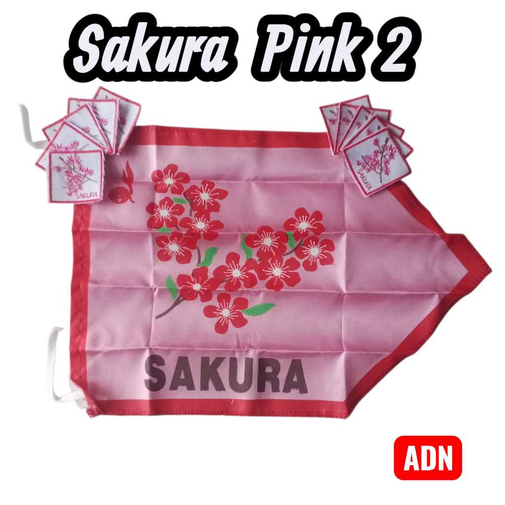 Bet Regu SAKURA 2  -  Bet Tanda Regu Bunga Sakura 2 Bordir - Badge Regu Pramuka