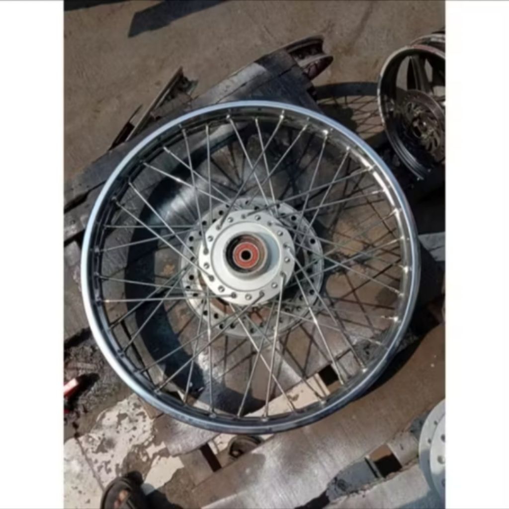 Pelek velg roda depan motor Supra x 125 Supra fit new Karisma Original Lepasan