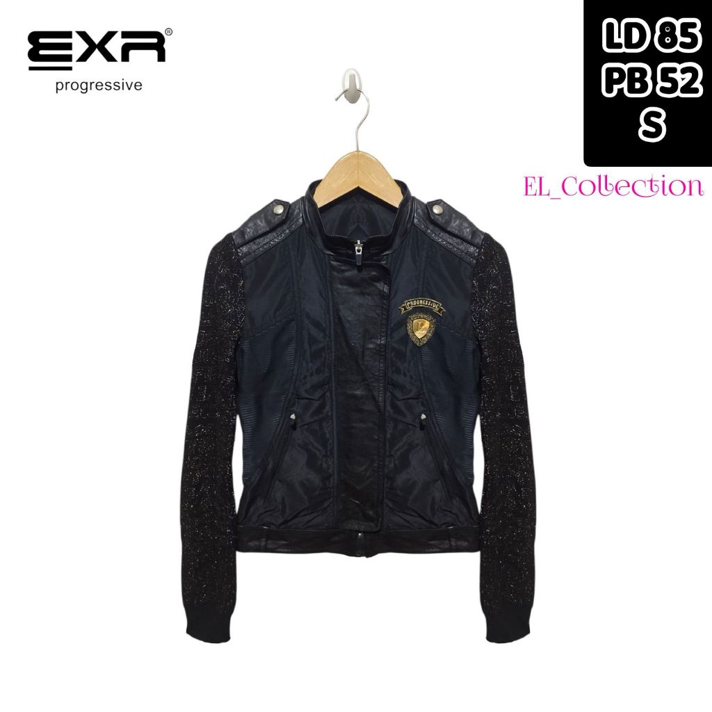Jaket EXR Semi Croptop Original Produk Brand Vintage Kekinian