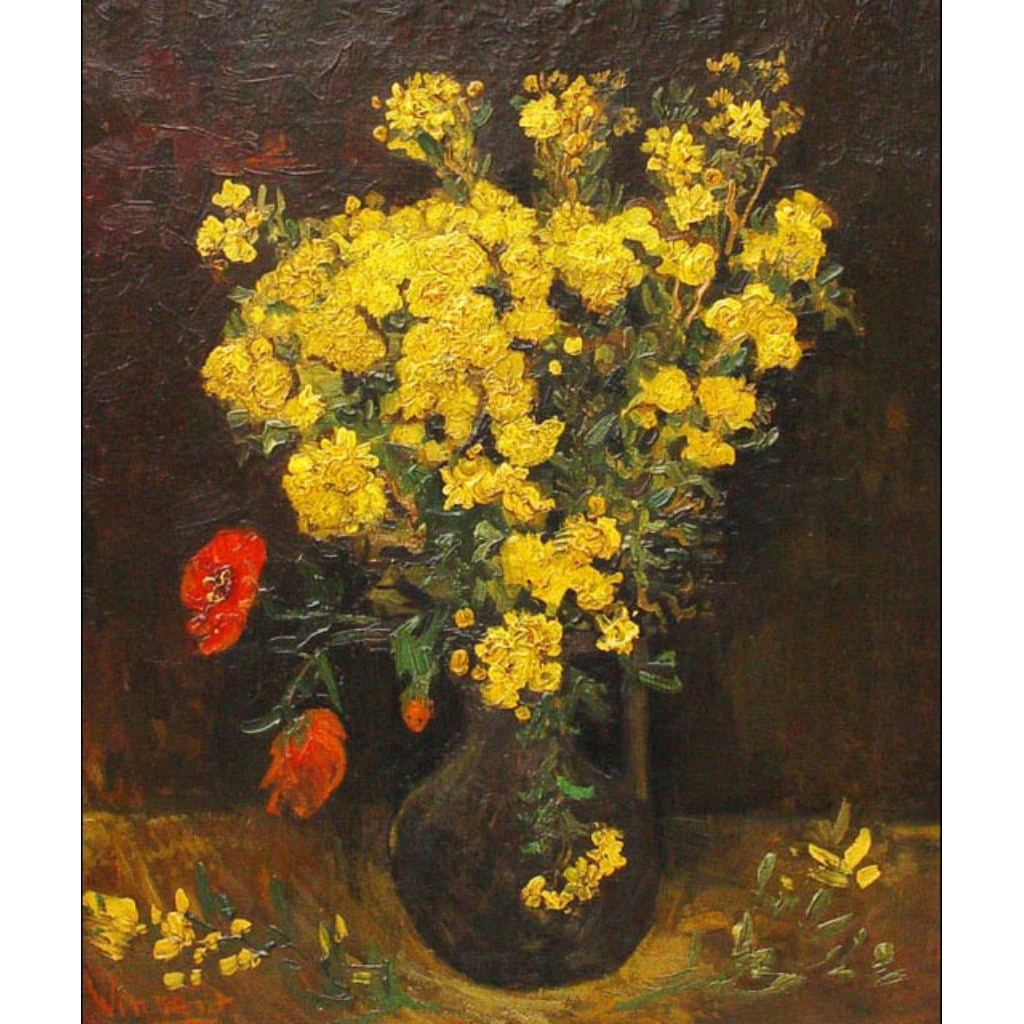 Lukisan Vincent Van Gogh Poppy Flowers Painting