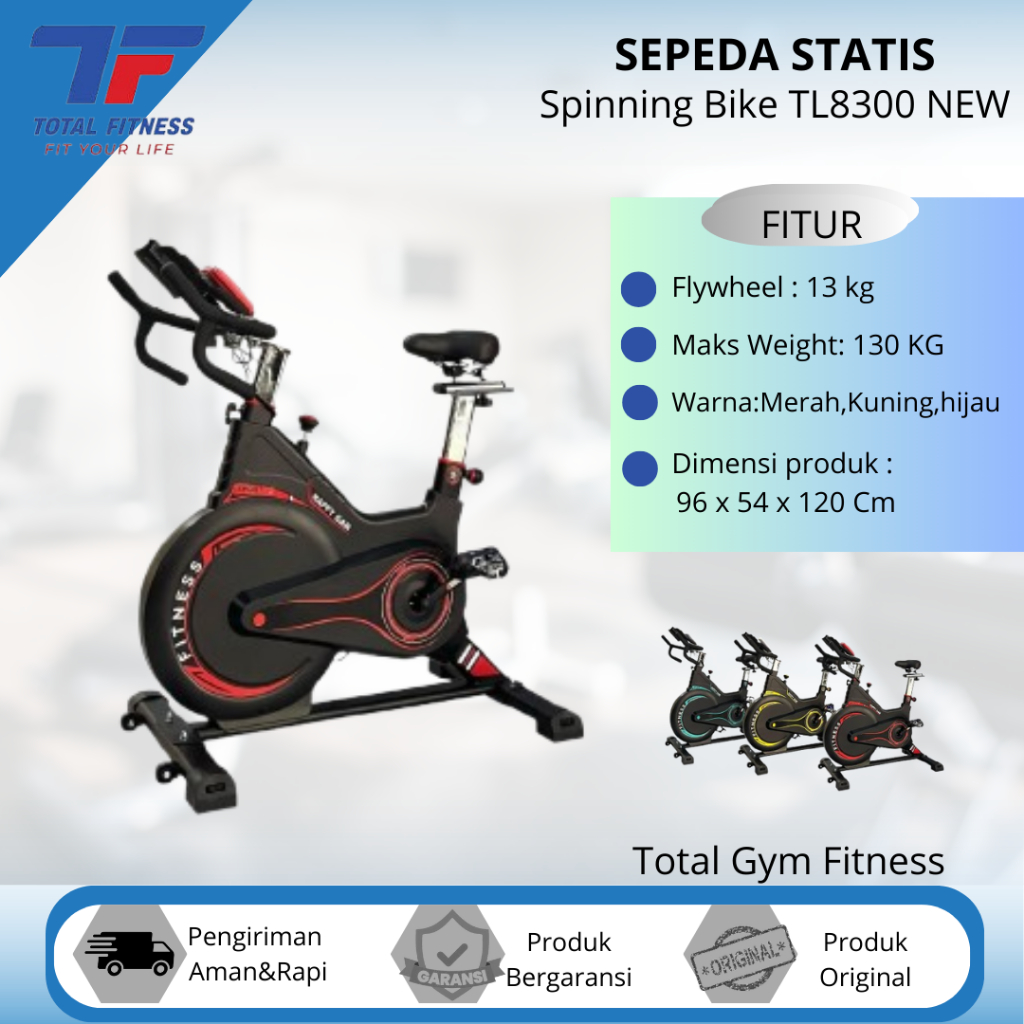 Sepeda Spinning Bike TL-8300 Layar LCD LED