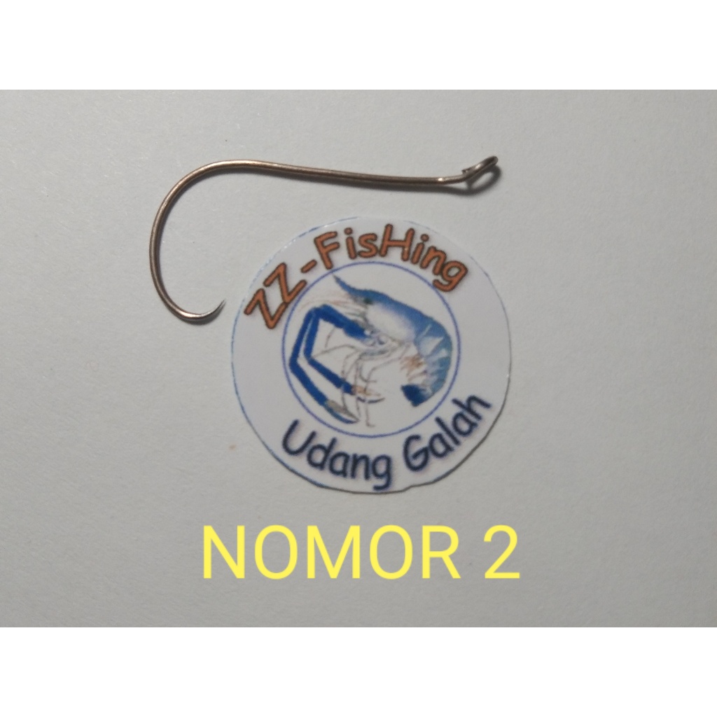 Mata Kail Udang Galah, Mata pancing udang galah Super tajam no 2  ( isi 8)