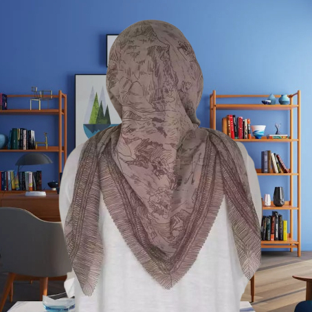 Voal Motif Pink Fanta Coksu Orange Hitam Hijab Voal Motif Premium