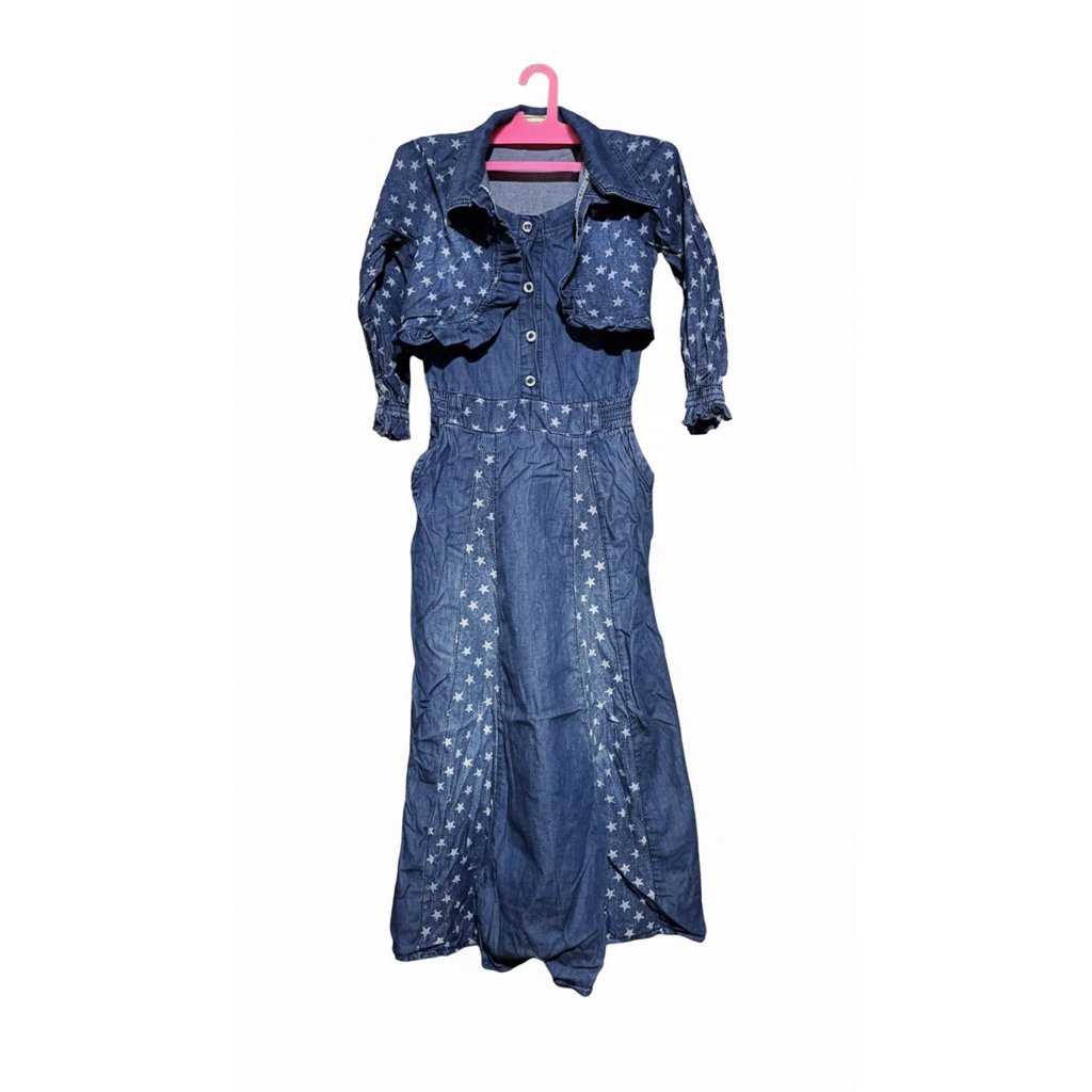 baju gamis wanita denim