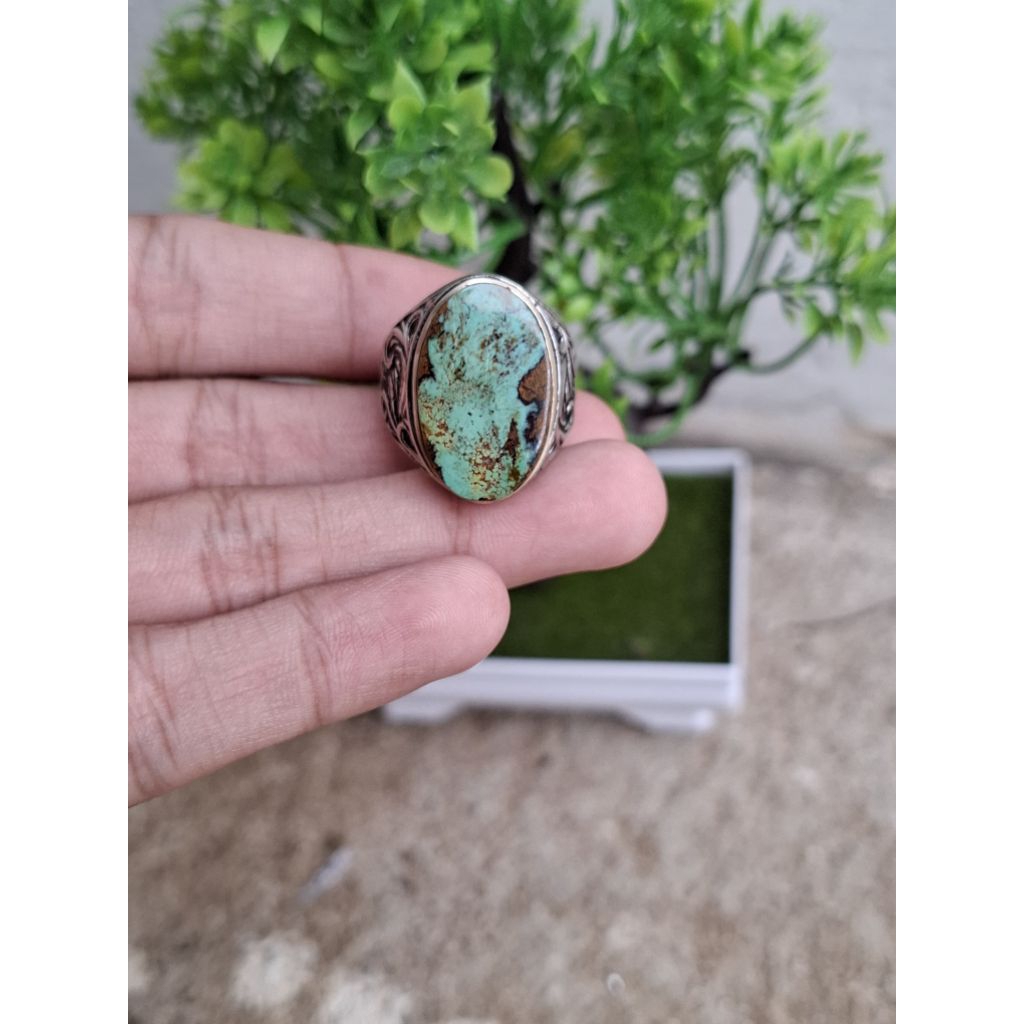 PIRUS PERSIA HIJAU LAWAS SERAT EMAS