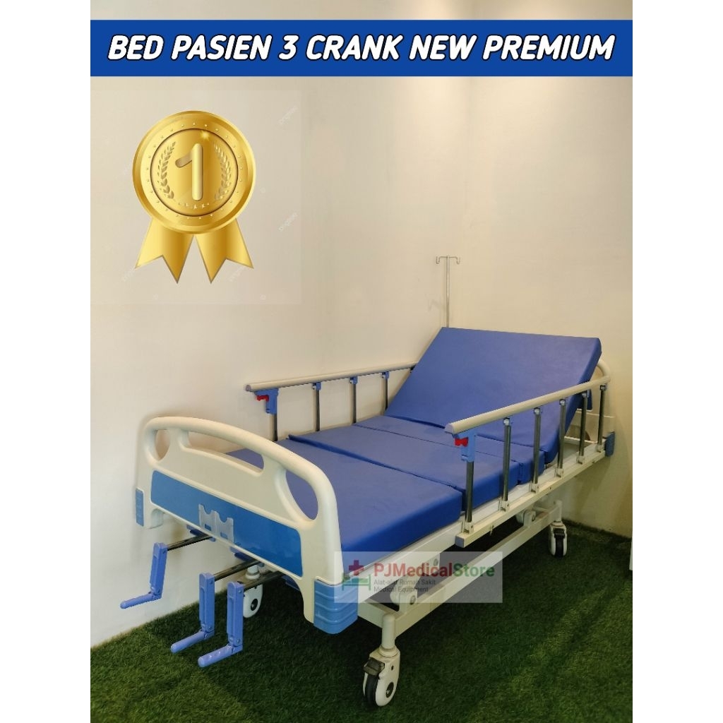 Bed pasien 3 crank Abs premium new / tempat tidur pasien 3 crank new manual / ranjang pasien 3 crank