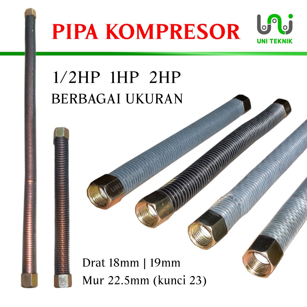 Pipa kompresor udara 1hp 2hp 1/2hp pipa spiral selang discharge dan pipa kompresor listrik portable