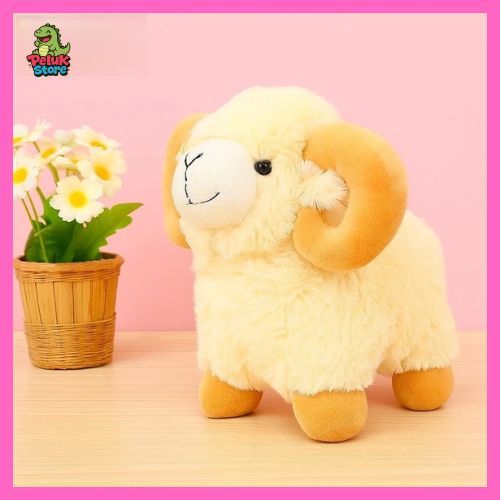 Boneka Domba Jantan M 25Cm Souvenir Aqiqah Boneka Binatang Kambing grosir