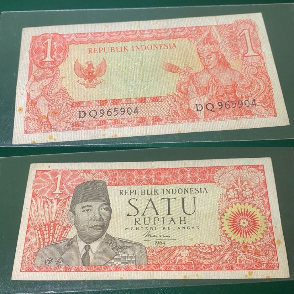 Uang 1 rupiah Soekarno bagus