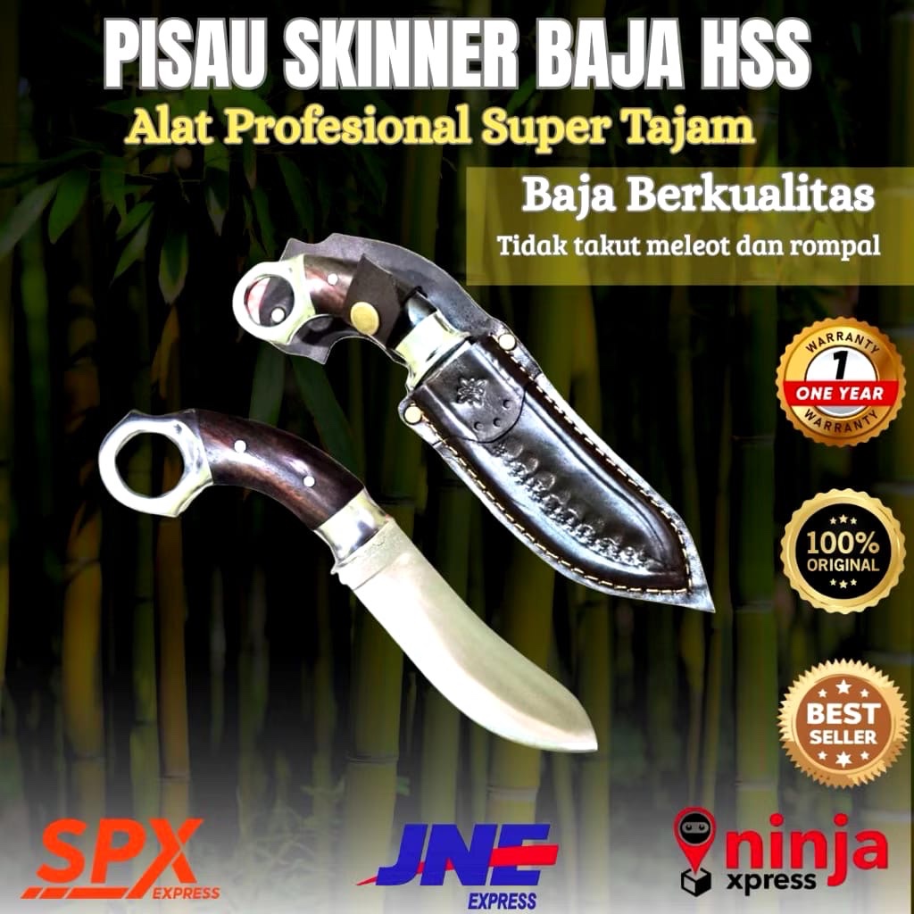 Pisau Skinner Profesional Jepang Original 100% Super Tajam Kuat Awet