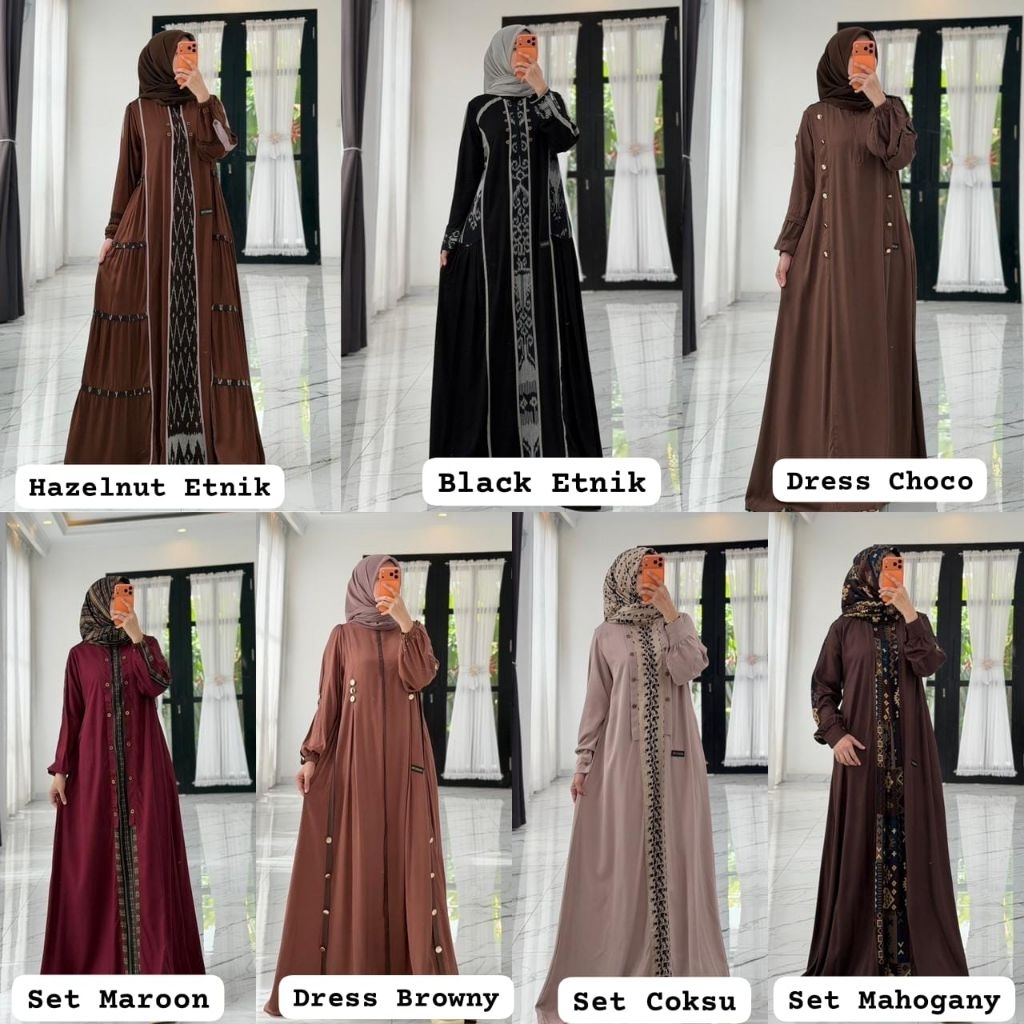 Dress Troso Etnic Ori Anjani Store by Anjani Sabila// Gamis launchingan Terbaru Anjanistore