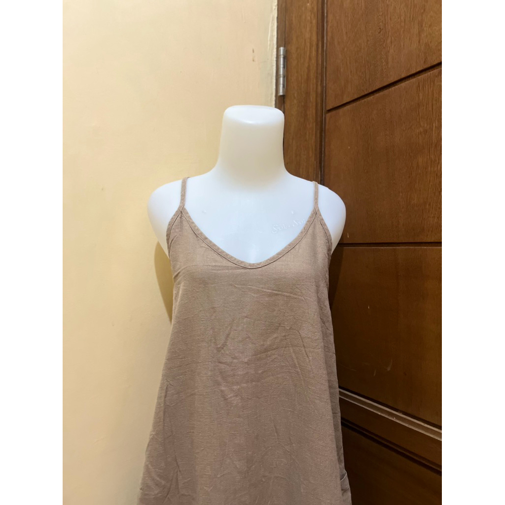 Dress Pantai/ Tali satu coklat