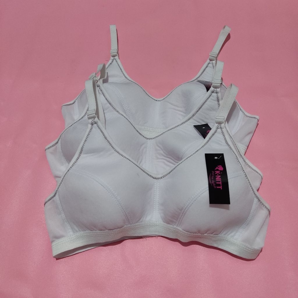 Bra Remaja Putih polos bh anak K-NITT bh remaja murah 3pcs & 6pcs