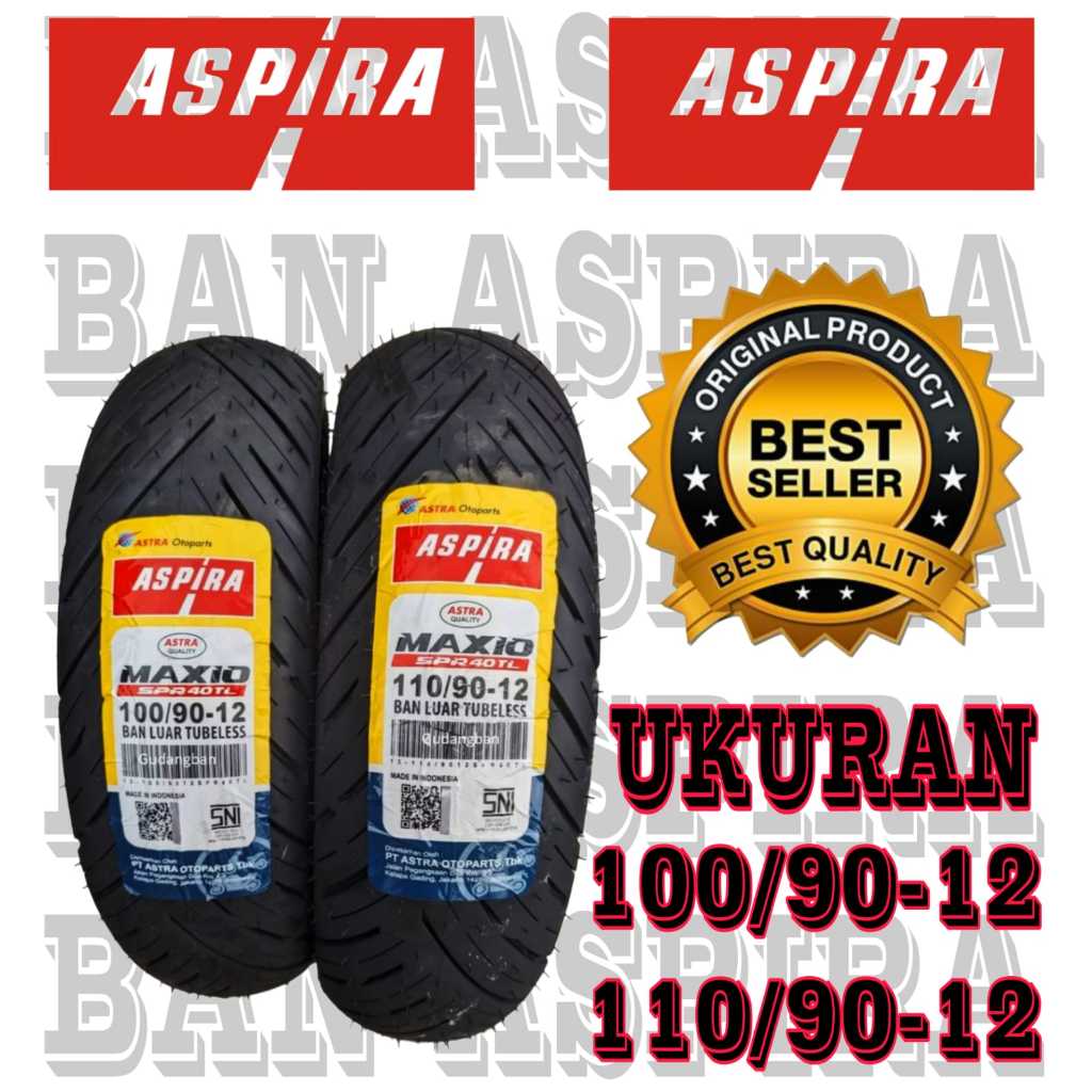 BAN DEPAN BELAKANG/ SEPASANG MOTOR GENIO NEW, BEAT STREET NEW, FREEGO NEW, SCOOPY NEW, ORI ASPIRA