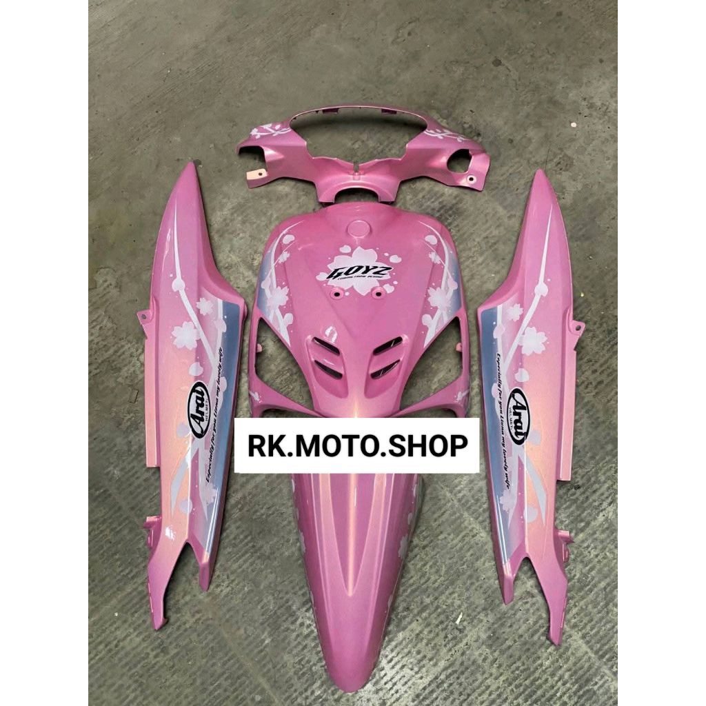 FULLSET BODY HALUS YAMAHA MIO SPORTY MIO LAMA WARNA PINK STRIPING DECAL CUSTOM