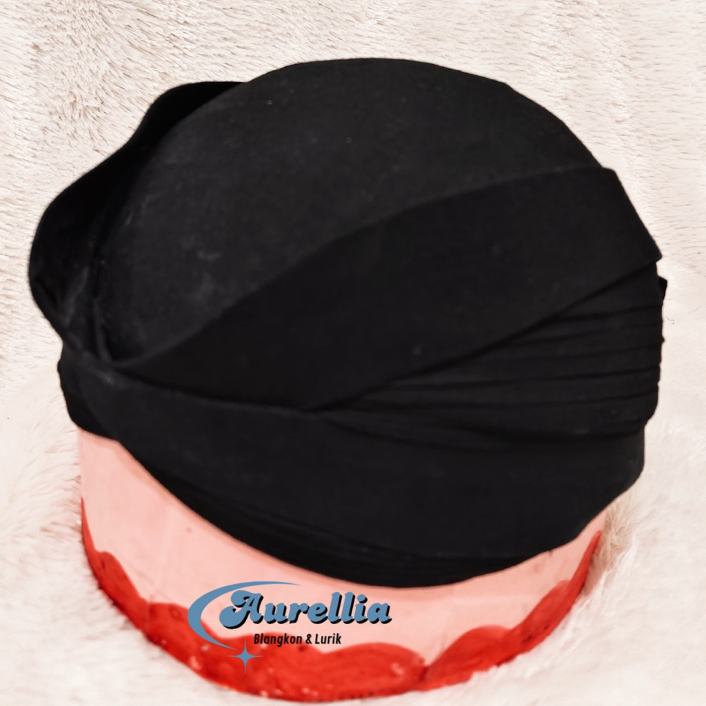 Blangkon Solo Perbawan Hitam Polos Size Dewasa