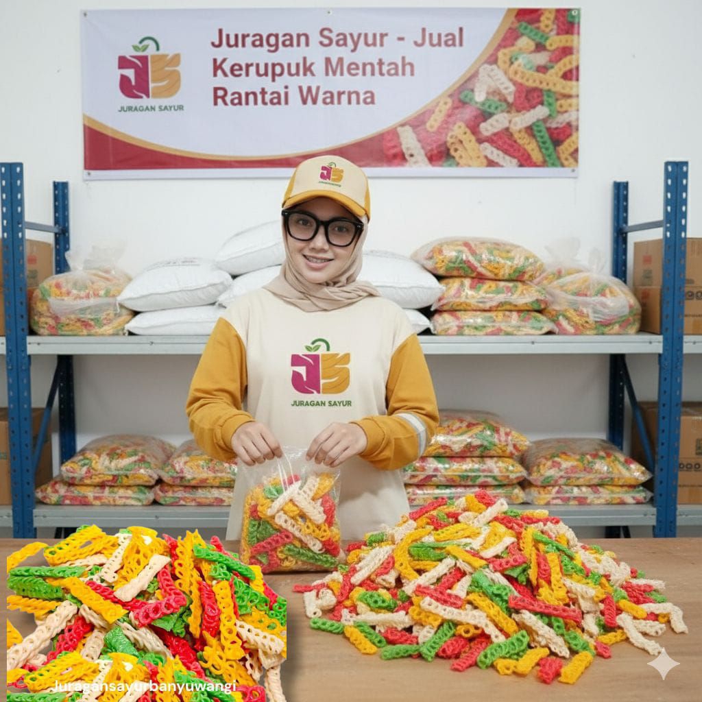 Kerupuk Mentah Bahan seblak Kerupuk mentah rante 250grm