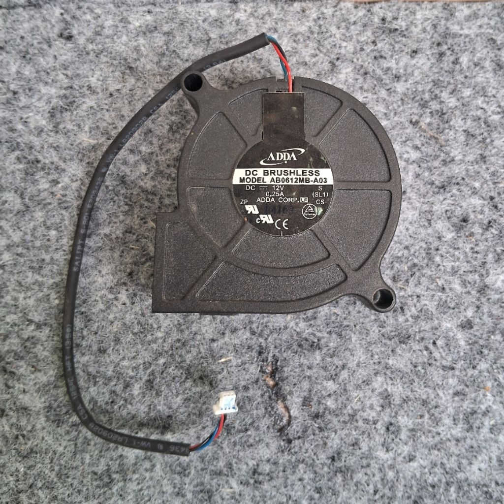 Kipas Proyektor Kipas Blower Proyektor Fan ADDA AB0612MB-A03 12V 0.25A