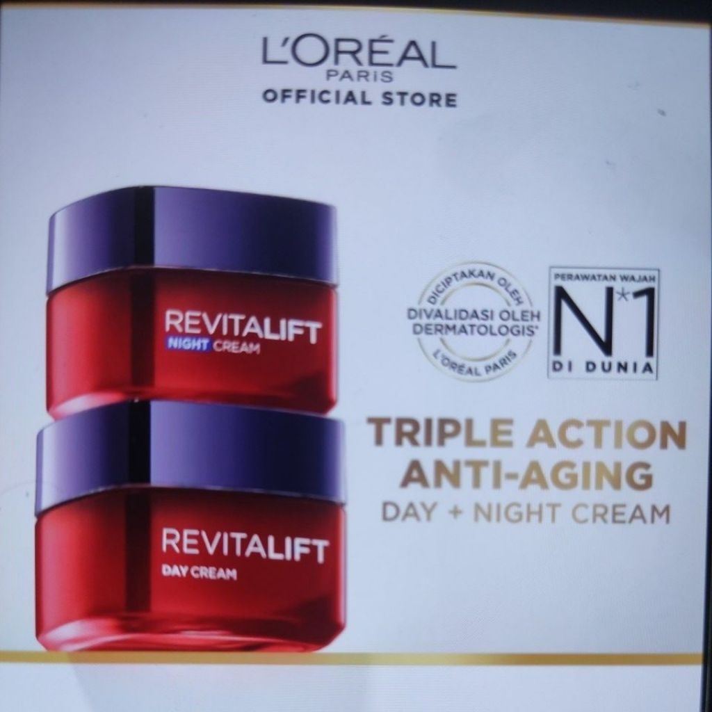 loreal paris revitalift triple action day & night cream