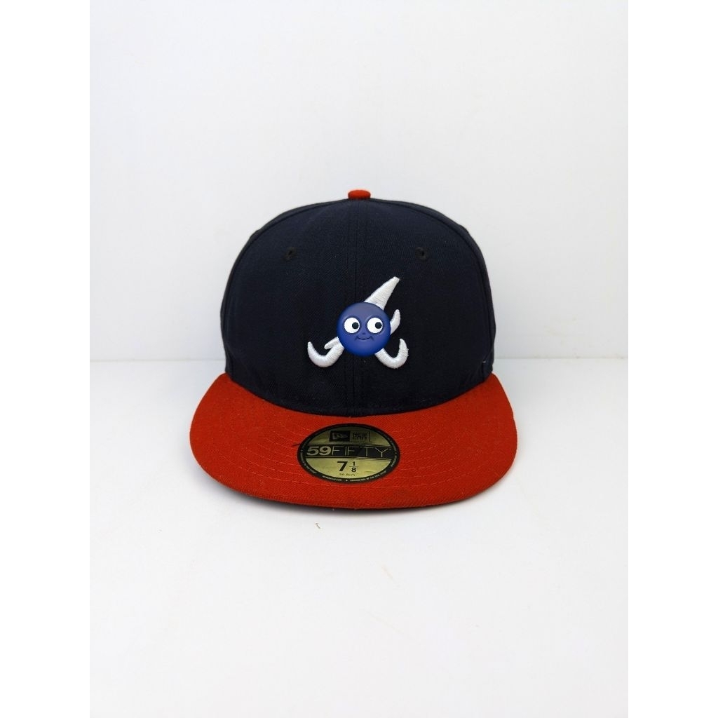 Topi New Era MLB Logo A Navy Red White Baseball