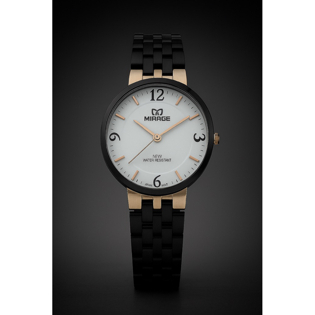 Jam Tangan Mirage Pria Rantai Hitam