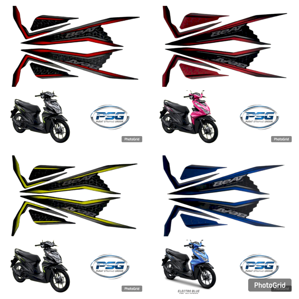STICKER STRIPING BODY MOTOR HONDA BEAT FI 2020 2021 FULLSET