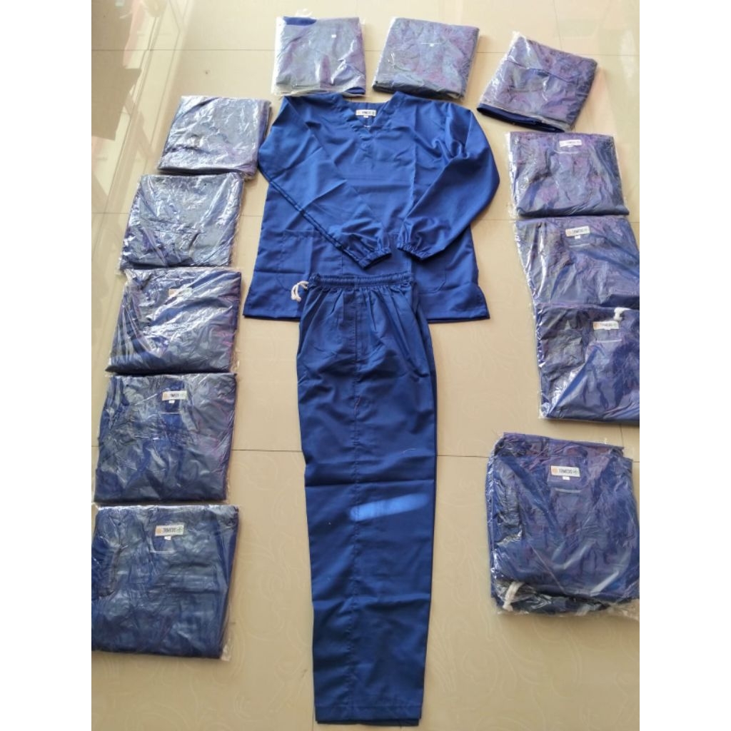 Baju OK Lengan Panjang lengan serut setelan celana TOYOBO
