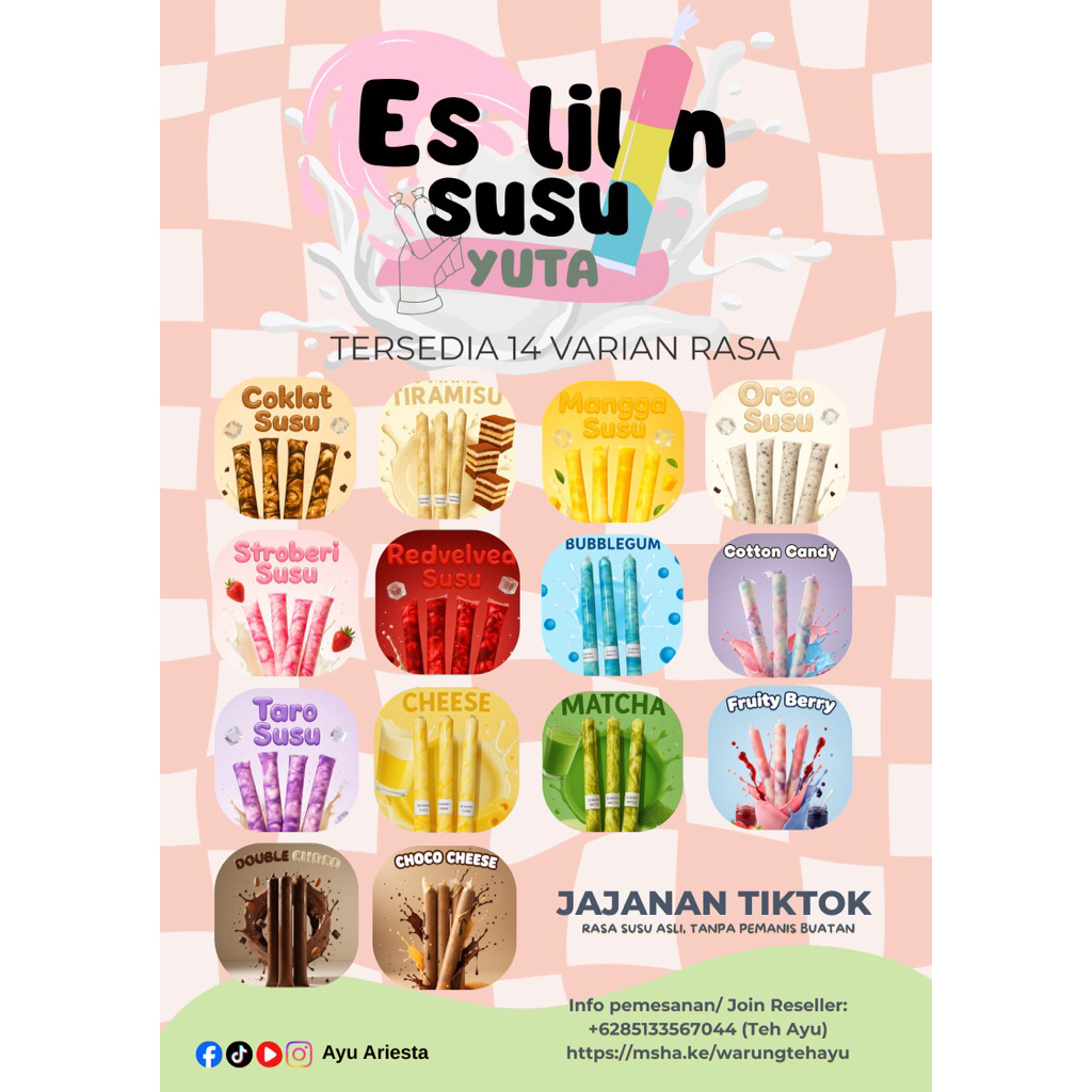 Spanduk banner Es lilin susu