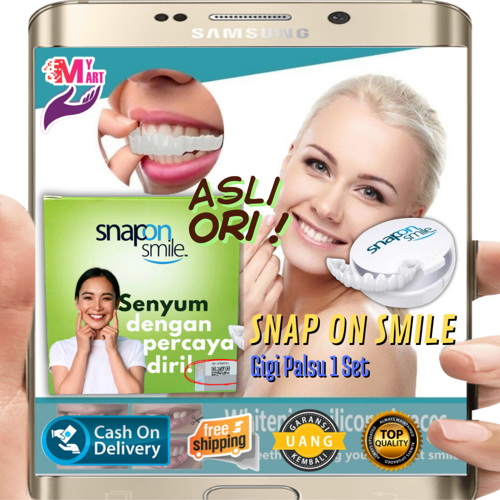 Snap On Smile Gigi Palsu Silikon - Snap On Smile Teeth Veneer - Perawatan Gigi Palsu Resin Awet