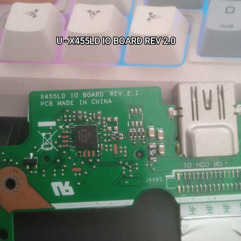 IO BOARD USB ASUS X455L X455LD A455L REV 2.1 BEKAS