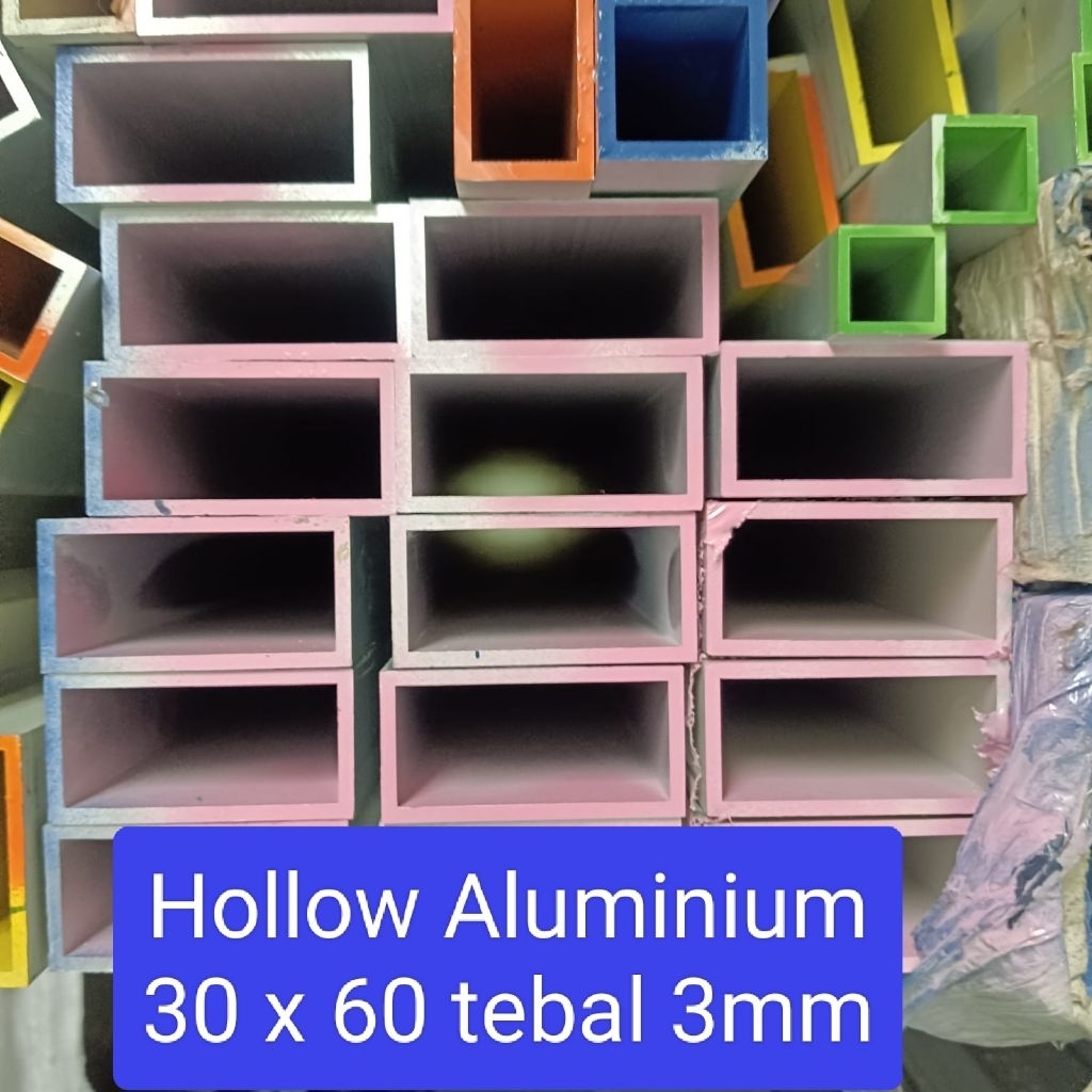 Hollow Aluminium 30 x 60 x tebal 3mm x 1700