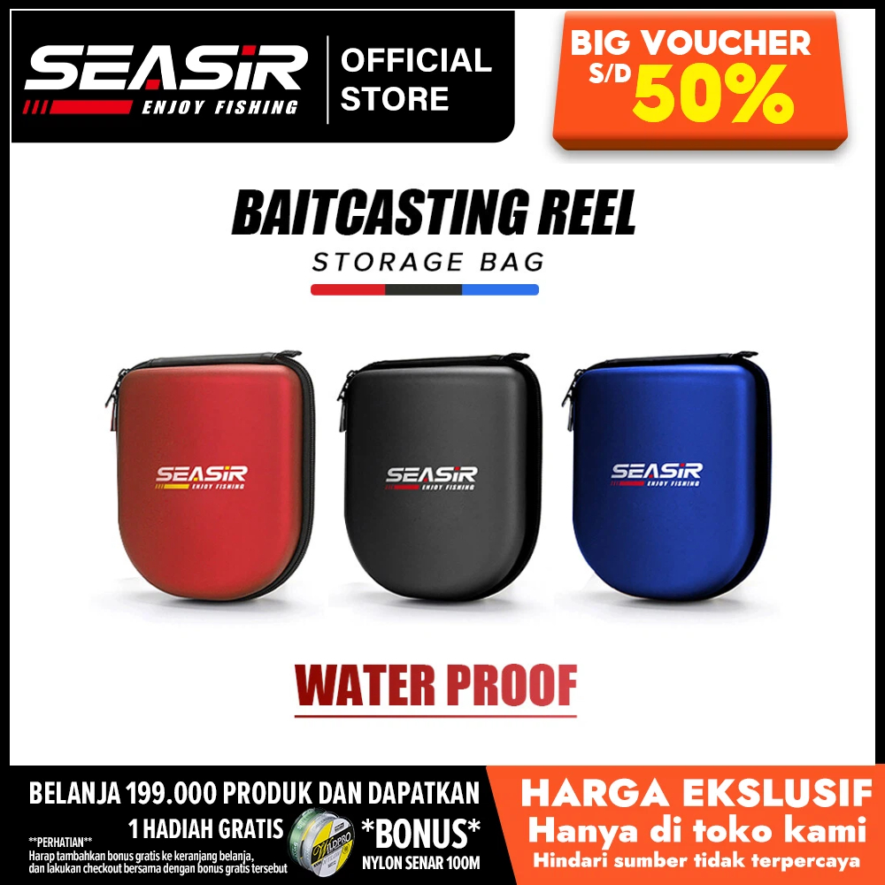 [OFFICIAL] SEASIR Eva Reel Storeage Bag Tas Penyimpanan Gulungan Pancing Baitcasting, Tas Pelindung 