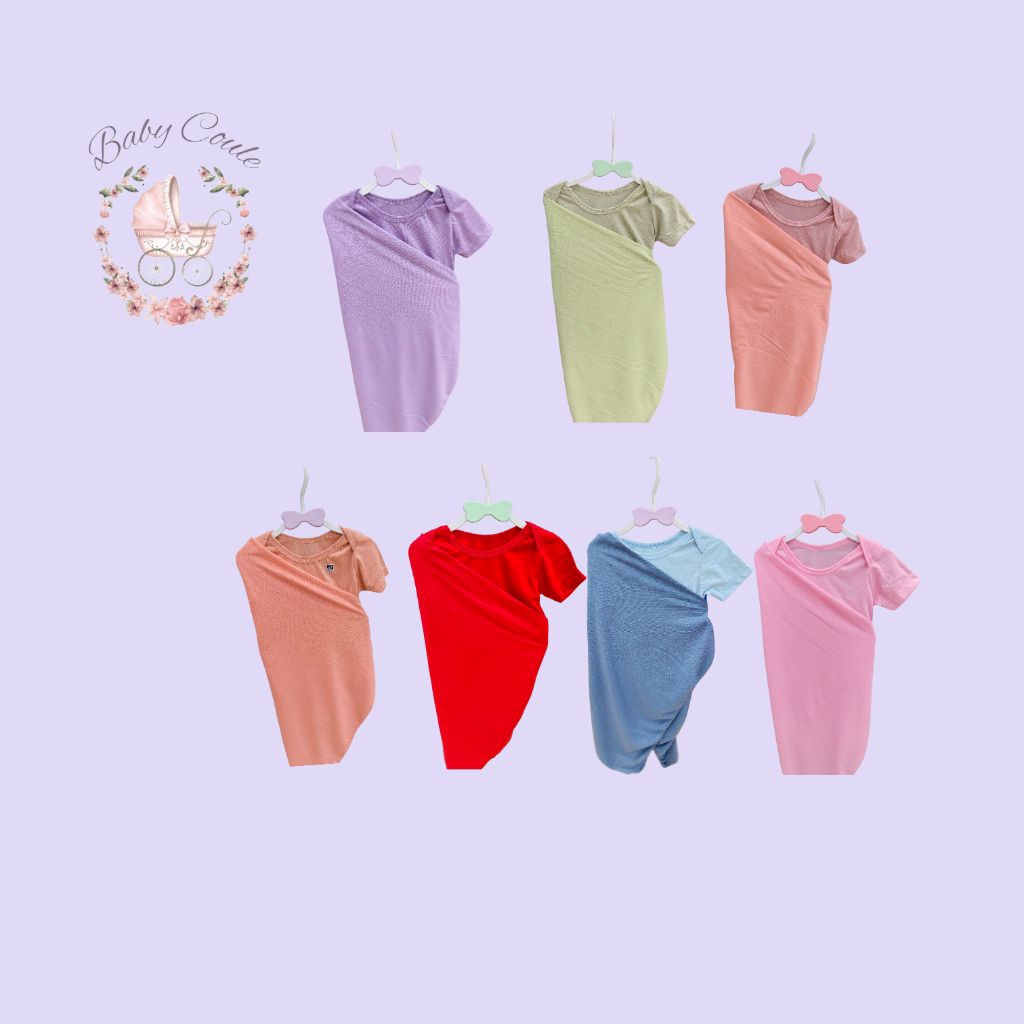 One Set Bedong + Jumper Lengan Pendek Polos