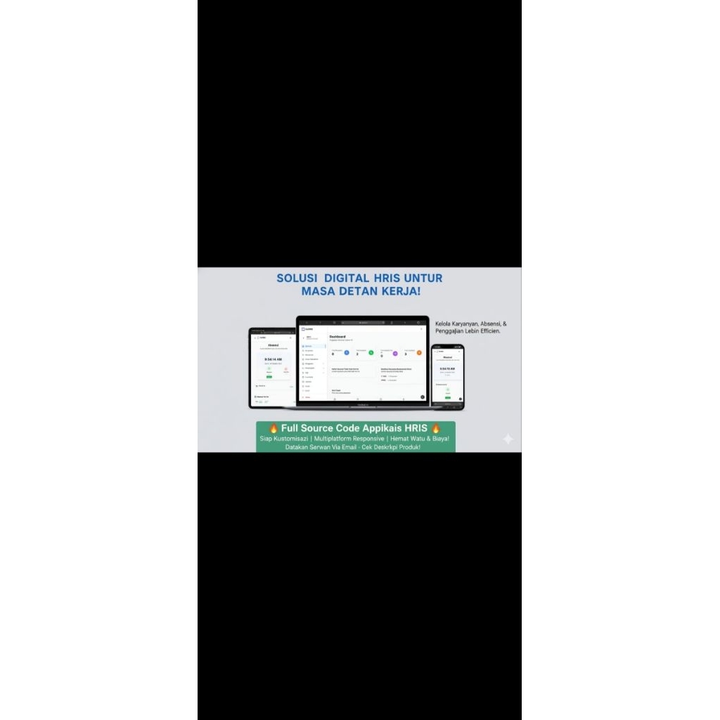 Full Source Code Aplikasi HRIS Lengkap / Sistem HRD (Absensi, Payroll, Karyawan) - Siap Pakai