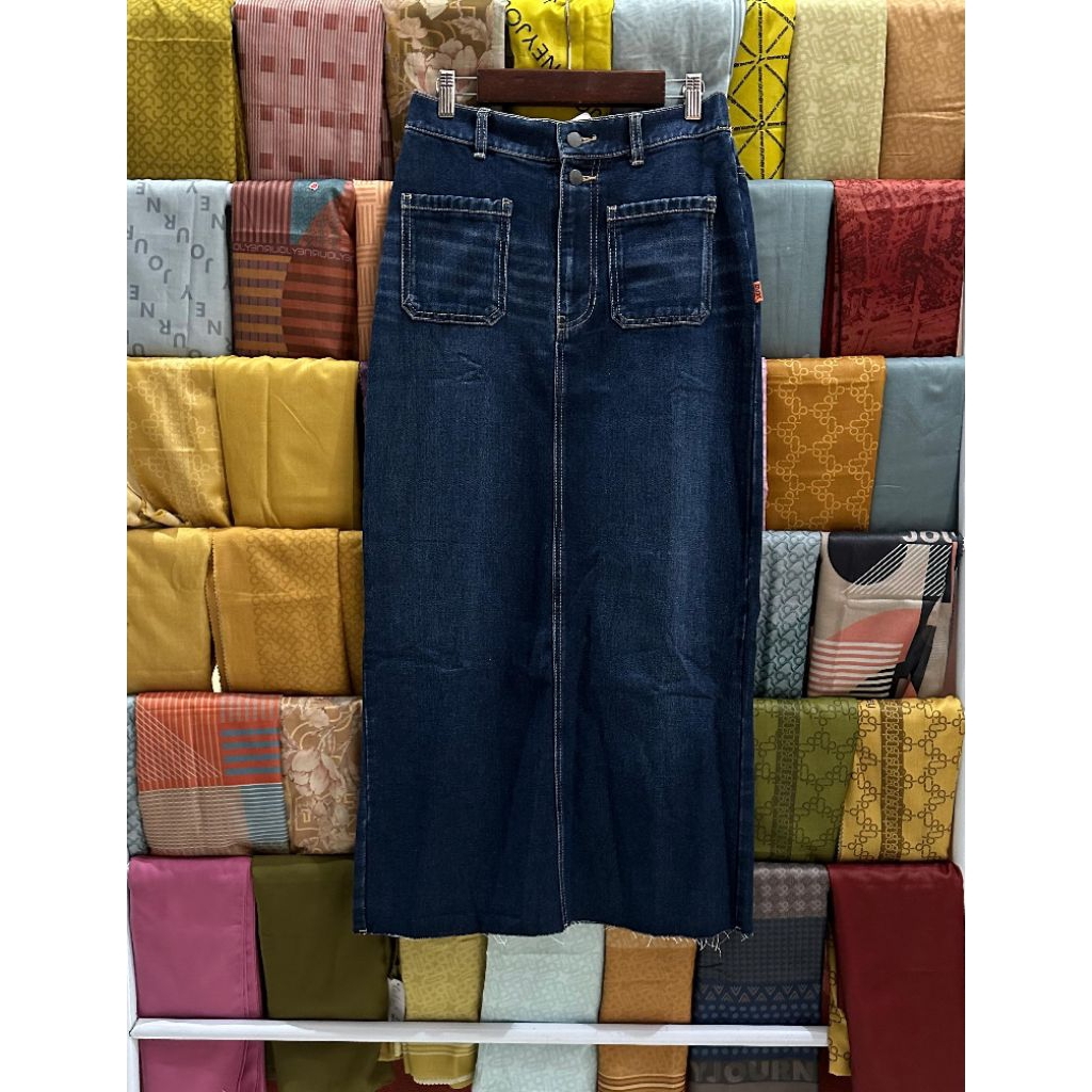 Dark Blue Denim Jeans Skirt - DUST, Rok Wanita