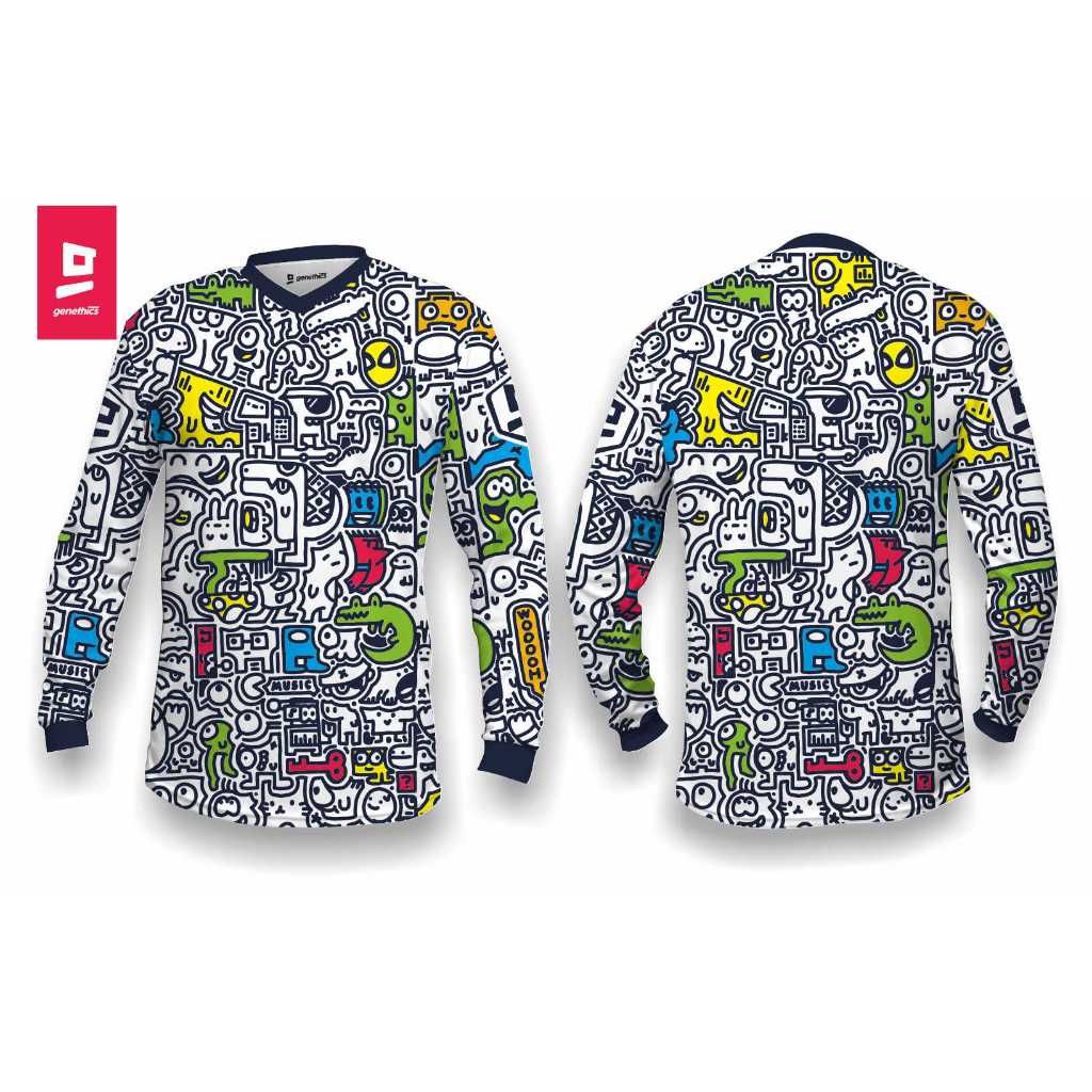 JERSEY SEPEDA DOWNHILL / MTB GENETHICS - JERSEY CUSTOM - DH25-027 - JERSEY DOWNHILL - JERSEY MTB - J