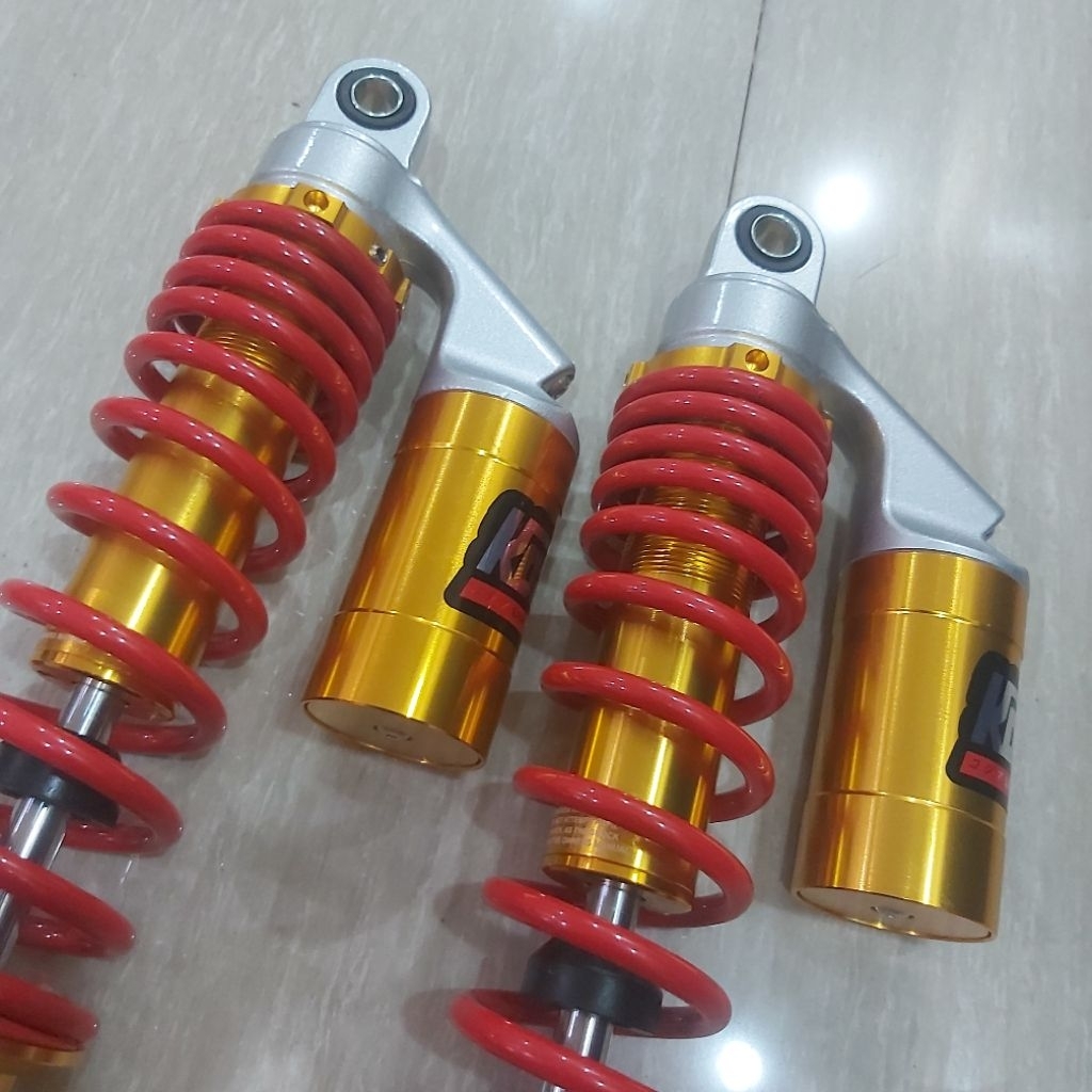 Grosir shock tabung 320mm, shock belakang tabung atas gold series